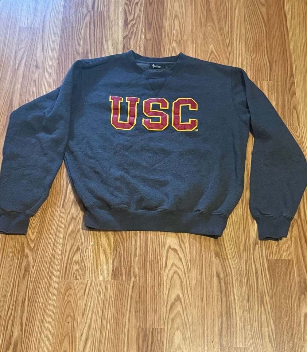 Heritage USC Trojans University of Southern California Embroidered Crewneck S